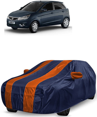 ANTOFY Car Cover For Tata Bolt Quadrajet XT Diesel (With Mirror Pockets)(Orange, Blue)