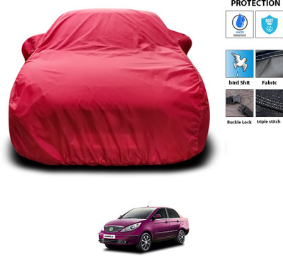 PAGORA Car Cover For Tata Manza (With Mirror Pockets)(Maroon)