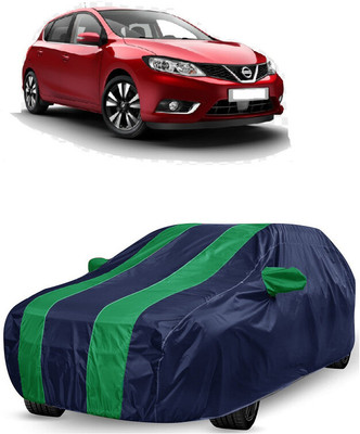 ANTOFY Car Cover For Nissan Pulsar (With Mirror Pockets)(Green, Blue)