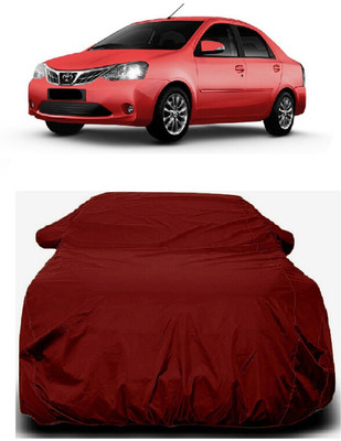 Autoprime Car Cover For Toyota Etios GD (With Mirror Pockets)(Maroon)