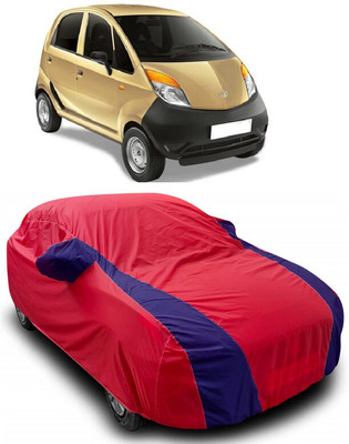 ANTOFY Car Cover For Tata Nano XE (With Mirror Pockets)(Red, Blue)