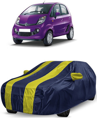 ANTOFY Car Cover For Tata Nano CNG XM (With Mirror Pockets)(Yellow, Blue)
