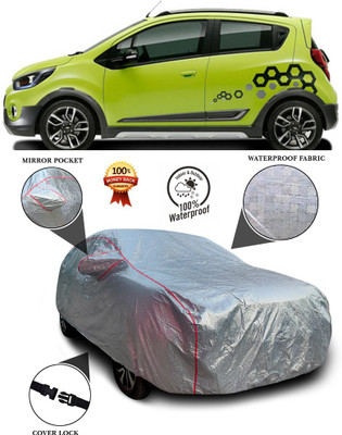 PAGORA Car Cover For Chevrolet Beat (With Mirror Pockets)(Silver)
