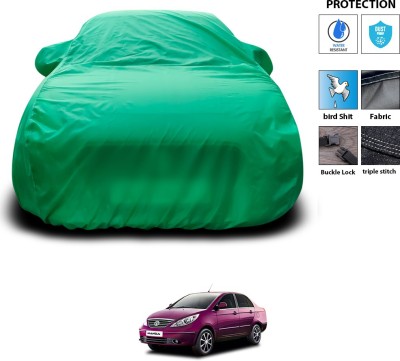 GOSHIV-car and bike accessories Car Cover For Tata Manza (With Mirror Pockets)(Green)