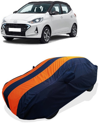 Coxtor Car Cover For Hyundai Grand i10 Nios Era Petrol (With Mirror Pockets)(Orange, Blue)