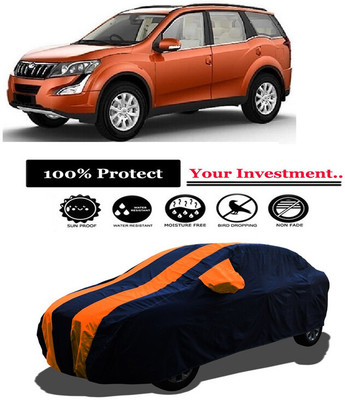 Amexride Car Cover For Mahindra XUV500 W6 1.99 mHawk (With Mirror Pockets)(Orange)