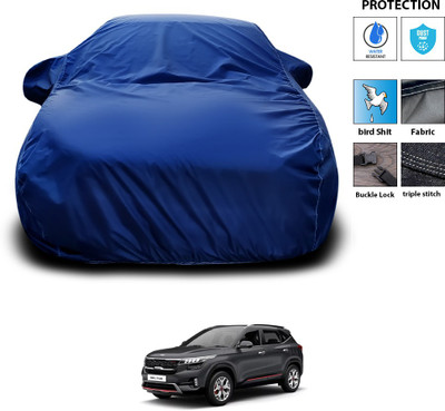 PAGORA Car Cover For Kia Seltos HTX 1.5 (With Mirror Pockets)(Blue)