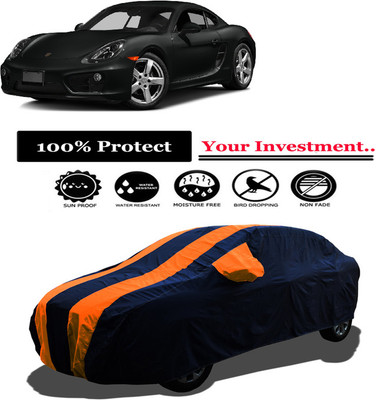 Amexride Car Cover For Porsche Cayman (With Mirror Pockets)(Orange)