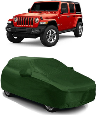 SUGASHRI Car Cover For Jeep Wrangler 2.0 4x4 Petrol (With Mirror Pockets)(Green)