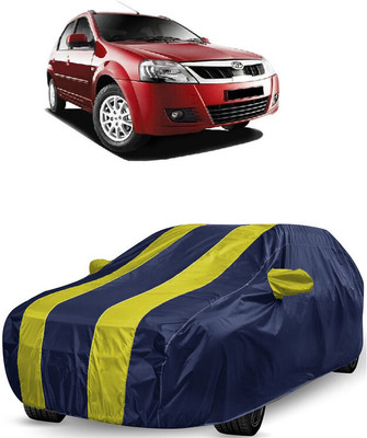 ANTOFY Car Cover For Mahindra E Verito D2 Electric (With Mirror Pockets)(Yellow, Blue)