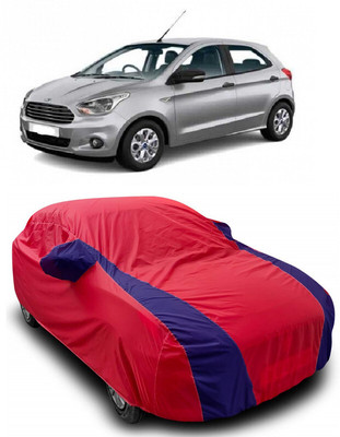 ANTOFY Car Cover For Ford Figo 1.5D Titanium Plus MT (With Mirror Pockets)(Red, Blue)