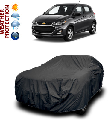 PAGORA Car Cover For Chevrolet Spark (With Mirror Pockets)(Black)