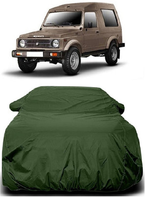 Autoprime Car Cover For Maruti Suzuki Gypsy 1000 (With Mirror Pockets)(Green)