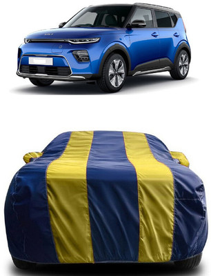 SUGASHRI Car Cover For Kia Soul EV (With Mirror Pockets)(Yellow, Blue)