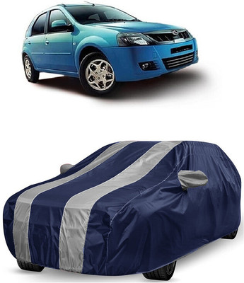 ANTOFY Car Cover For Mahindra E Verito D4 Electric (With Mirror Pockets)(White, Blue)