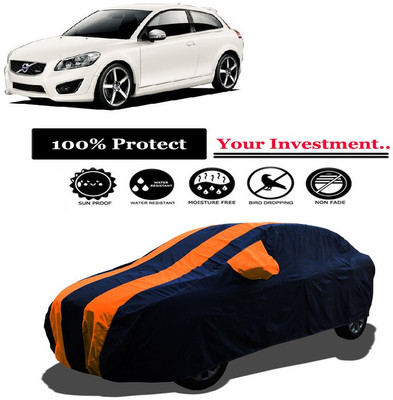 Amexride Car Cover For Volvo C30 R (With Mirror Pockets)(Orange)