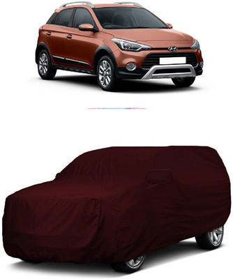 ANTOFY Car Cover For Hyundai i20 Active (With Mirror Pockets)(Maroon)