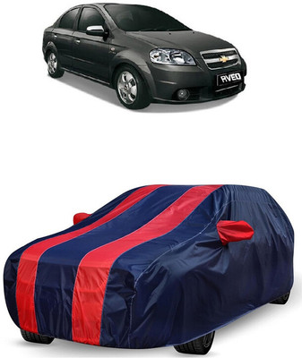 ANTOFY Car Cover For Chevrolet Aveo LX (With Mirror Pockets)(Red, Blue)