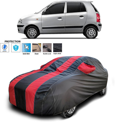 GOSHIV-car and bike accessories Car Cover For Hyundai Santro Xing (With Mirror Pockets)(Red)