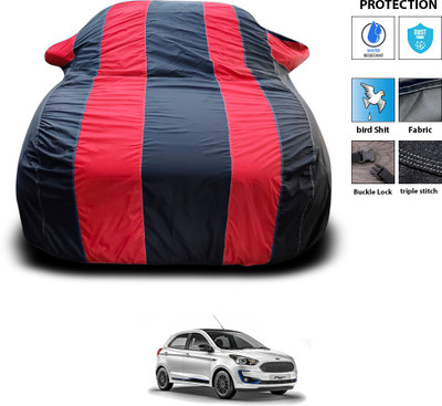 PAGORA Car Cover For Ford Figo (With Mirror Pockets)(Red)