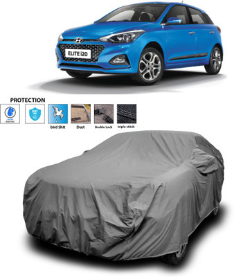 CODOKI Car Cover For Hyundai Elite i20 (With Mirror Pockets)(Grey)