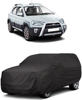 ANTOFY Car Cover For Toyota Etios Cross 1.4L GD Diesel (With Mirror Pockets)(Grey)