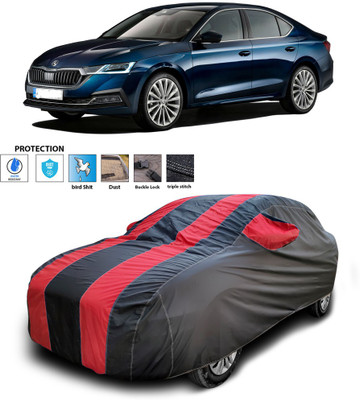 PAGORA Car Cover For Skoda Octavia (With Mirror Pockets)(Red)