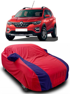 ANTOFY Car Cover For Renault Triber RXE Petrol (With Mirror Pockets)(Red, Blue)
