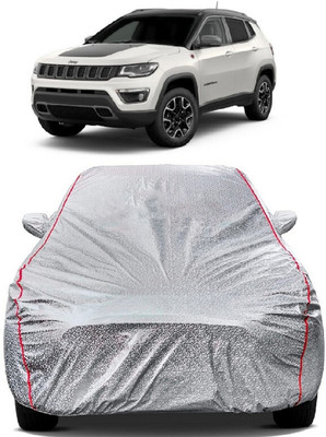SUGASHRI Car Cover For Jeep Compass Trailhawk 4x4 Diesel (With Mirror Pockets)(Silver)