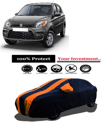Amexride Car Cover For Maruti Suzuki Alto 800 STD (With Mirror Pockets)(Orange)