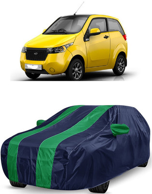 ANTOFY Car Cover For Mahindra e20 (With Mirror Pockets)(Green, Blue)
