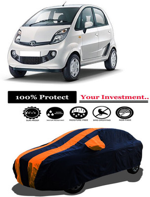 Amexride Car Cover For Tata Nano XMA (With Mirror Pockets)(Orange)