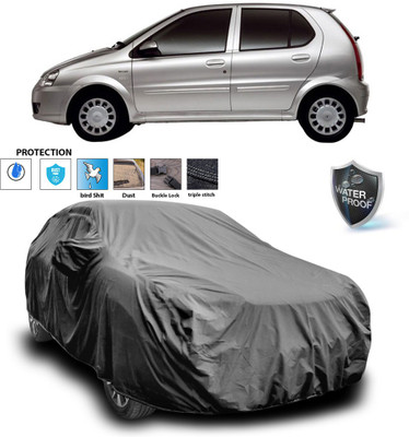 CODOKI Car Cover For Tata Indica V2 (With Mirror Pockets)(Grey)