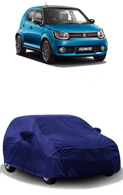 ATBROTHERS Car Cover For Maruti Suzuki Ignis 1.2 AMT Alpha Petrol (Without Mirror Pockets)(Blue)