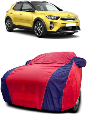 SUGASHRI Car Cover For Kia Stonic (With Mirror Pockets)(Red, Blue)
