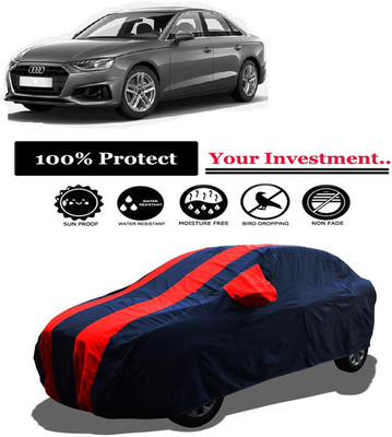 Amexride Car Cover For Audi A4 (With Mirror Pockets)(Red)
