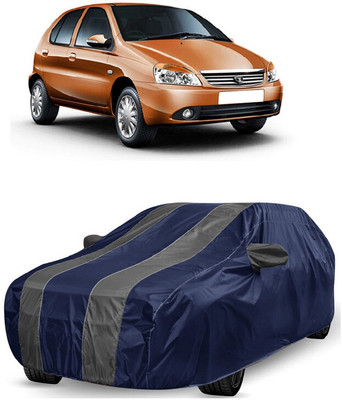 ANTOFY Car Cover For Tata Indica DLX (With Mirror Pockets)(Grey, Blue)