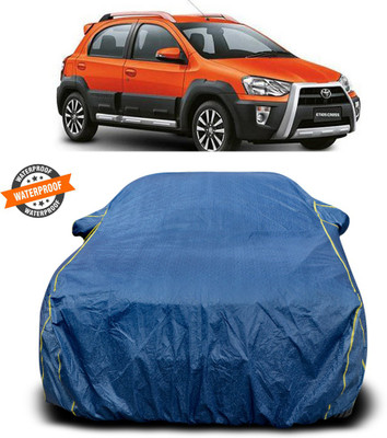PAGORA Car Cover For Toyota Etios Cross (With Mirror Pockets)(Blue)
