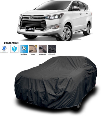 PAGORA Car Cover For Toyota Innova Crysta (With Mirror Pockets)(Black)