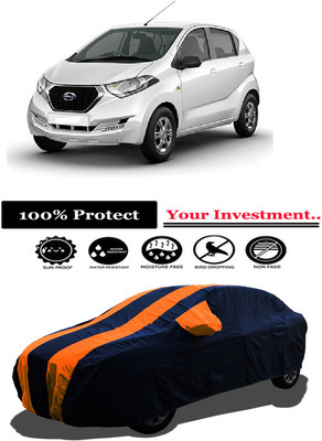 Amexride Car Cover For Datsun Redi GO T Option (With Mirror Pockets)(Orange)