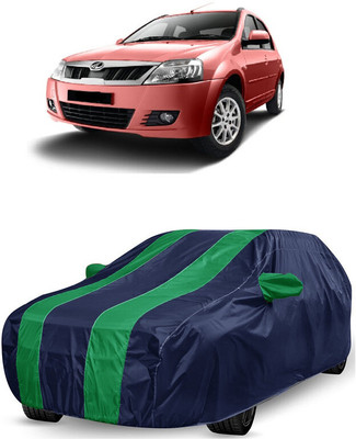 ANTOFY Car Cover For Mahindra E Verito D4 (With Mirror Pockets)(Green, Blue)