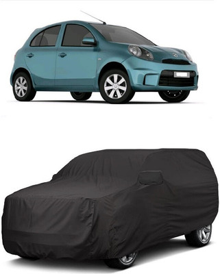 ANTOFY Car Cover For Nissan Micra Active XV Petrol (With Mirror Pockets)(Grey)