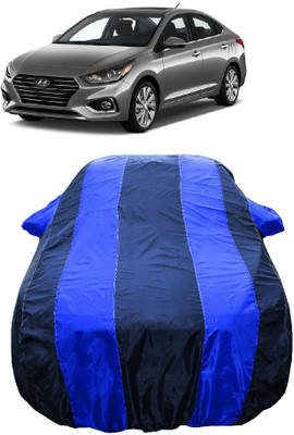 Wegather Car Cover For Hyundai Accent (With Mirror Pockets)(Blue)