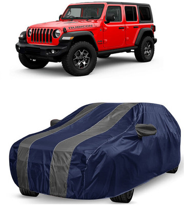 ANTOFY Car Cover For Jeep Wrangler (With Mirror Pockets)(Grey, Blue)