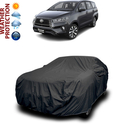 PAGORA Car Cover For Toyota Innova Crysta (With Mirror Pockets)(Black)