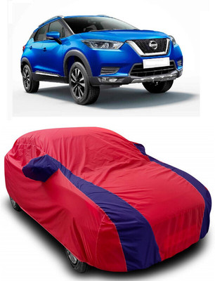 ANTOFY Car Cover For Nissan Kicks XL 1.5 D (With Mirror Pockets)(Red, Blue)