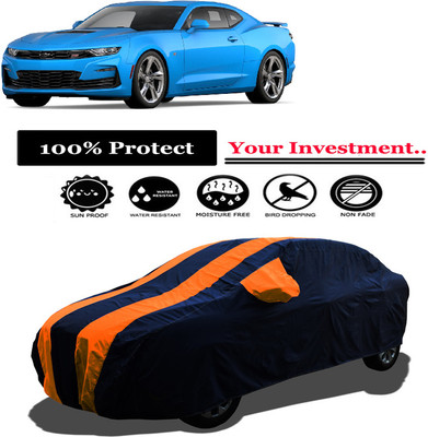 Amexride Car Cover For Chevrolet Camaro 2.5L (With Mirror Pockets)(Orange)
