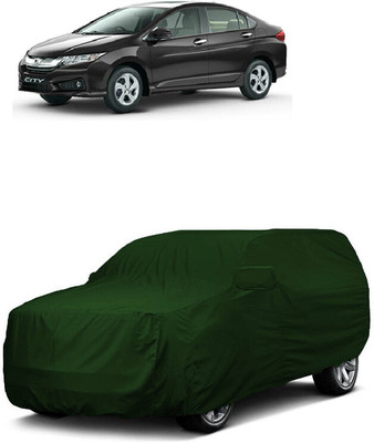 ANTOFY Car Cover For Honda City i-DTEC SV Diesel (With Mirror Pockets)(Green)