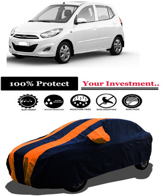 Amexride Car Cover For Hyundai i10 Sportz 1.1L (With Mirror Pockets)(Orange)