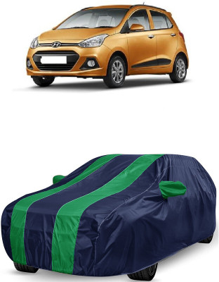 ANTOFY Car Cover For Hyundai i10 Sportz 1.1L LPG (With Mirror Pockets)(Green, Blue)